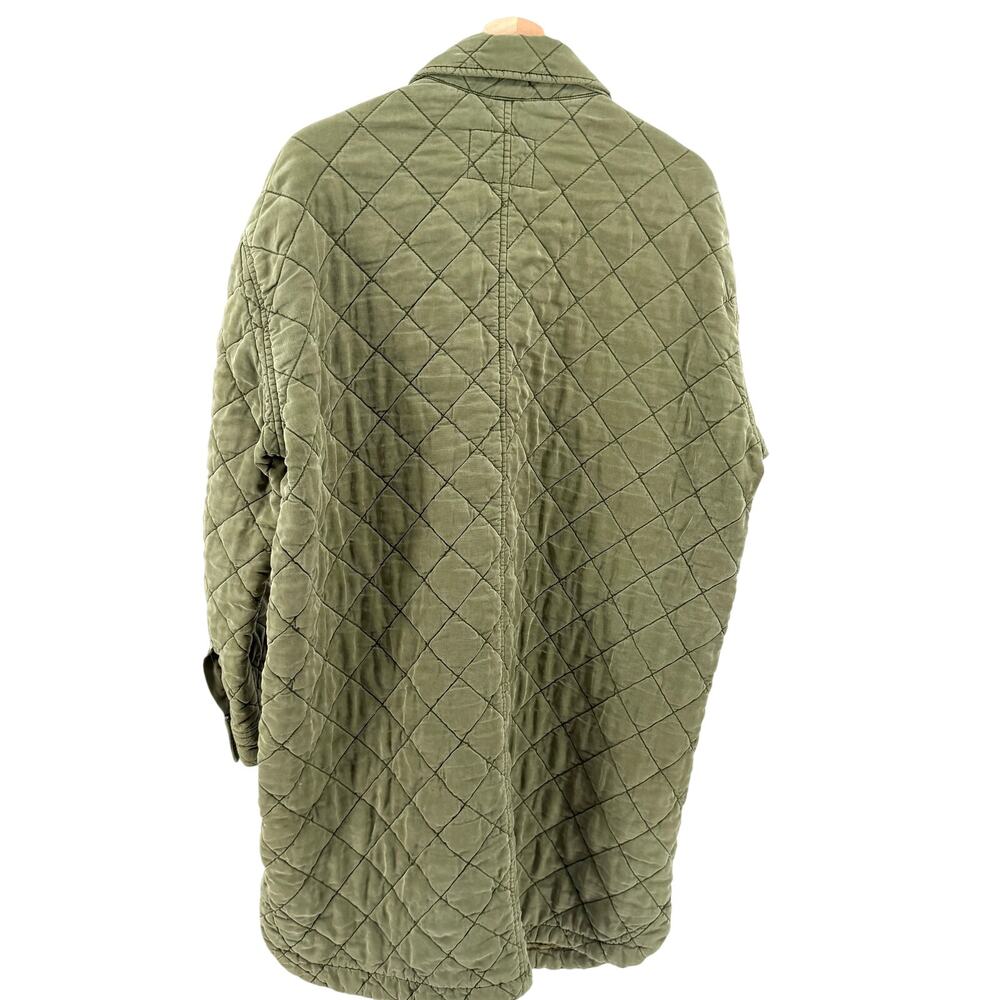 BlankNYC Olive Army Green Quilted Long Shacket Jacket Coat - Picture 5 of 9